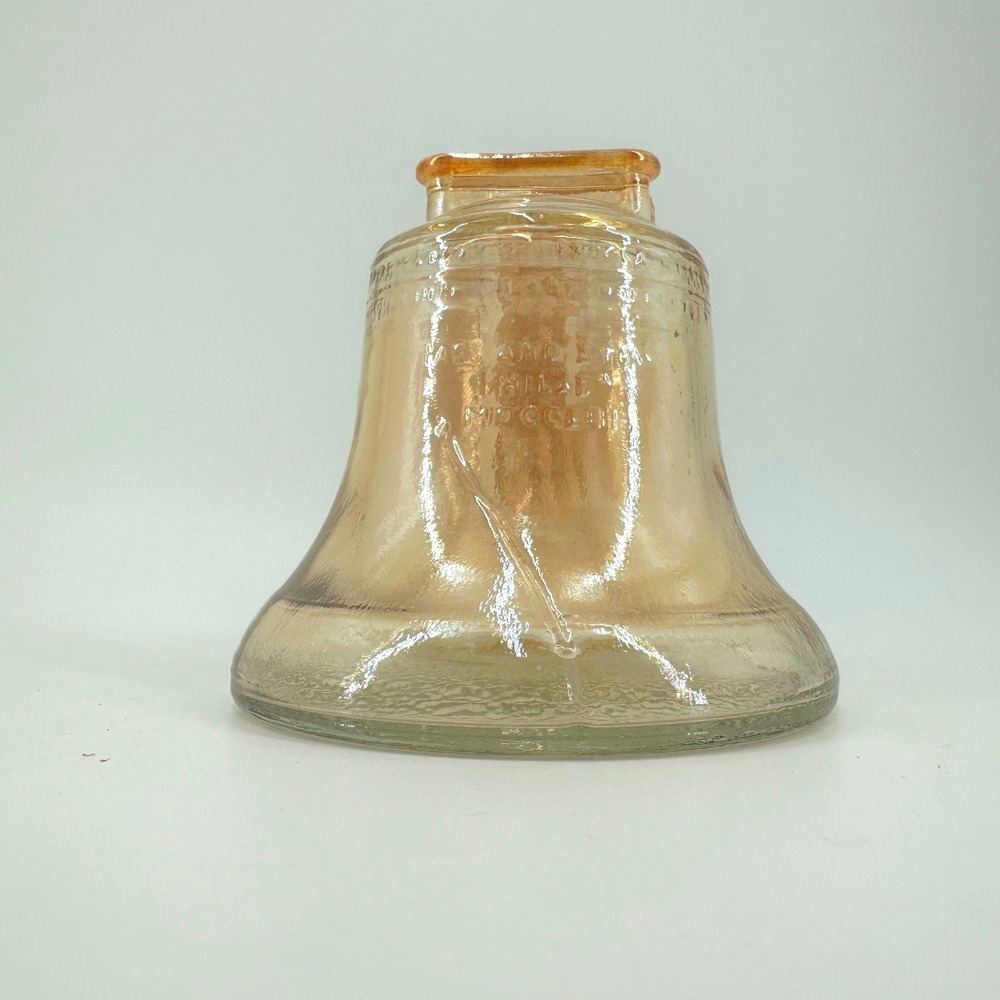 Vintage‎ Anchor Hocking Iridescent Carnival Glass Liberty Bell Coin Bank